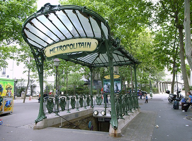 Art Nouveau Paris Metro sign