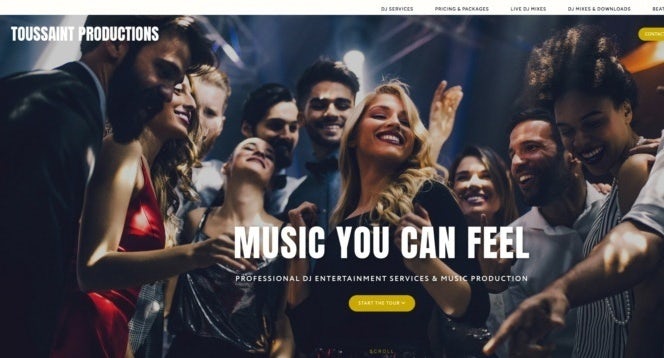 Photographic homepage web design