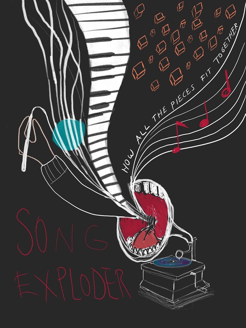 Initial Song Exploder poster concepts by Jen Se