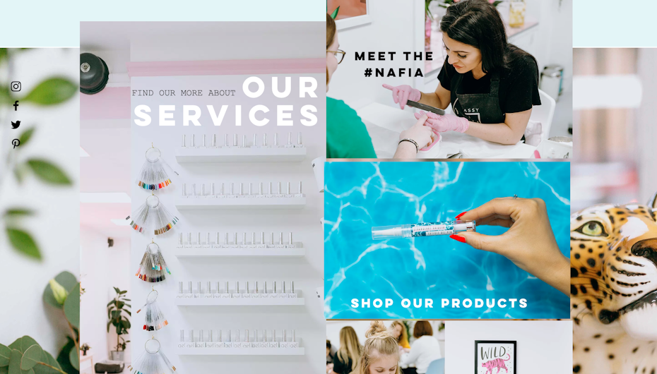 quirky aesthetic from the Glasgow-based salon NAF