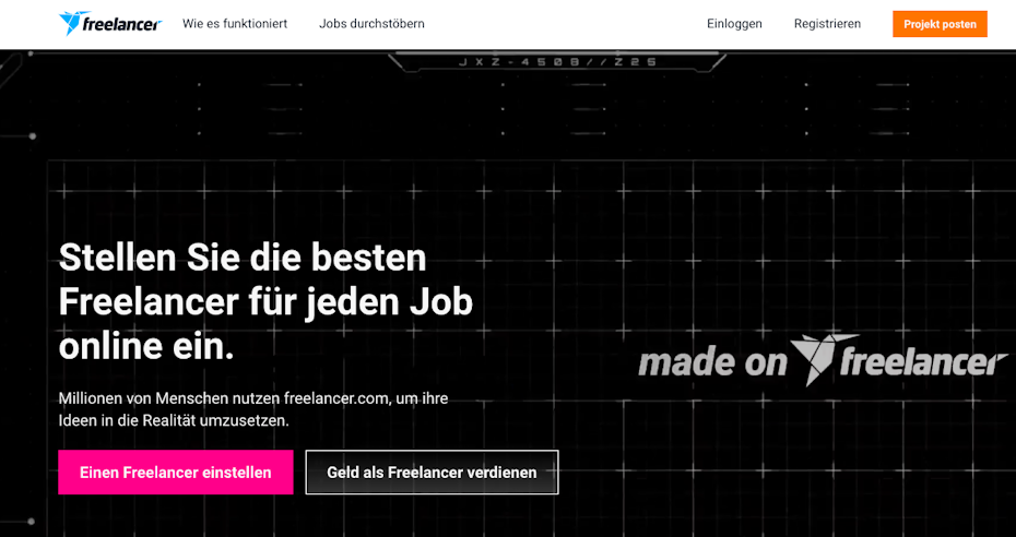 screenshot freelancer.de
