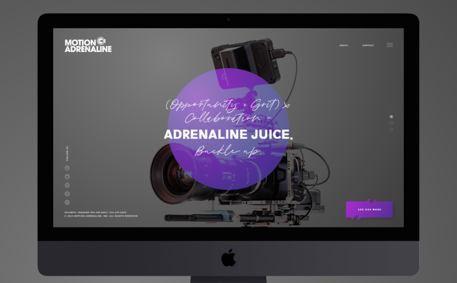 Web design for a film production company