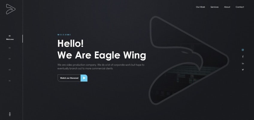 Web design for video production company