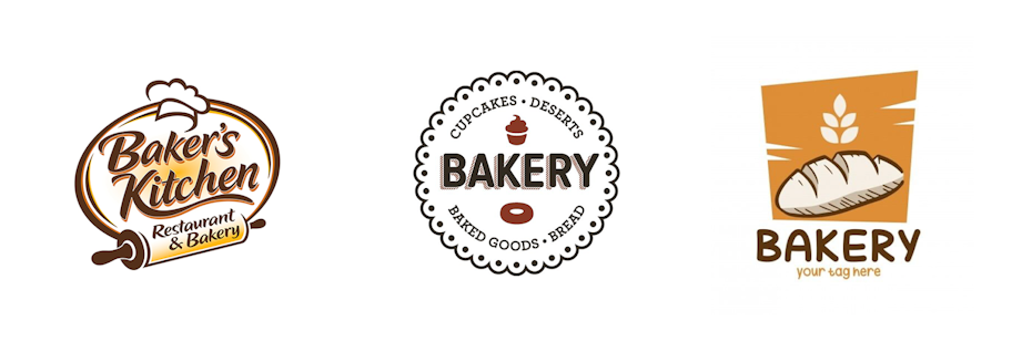 Ejemplos de logotipos genéricos de panadería