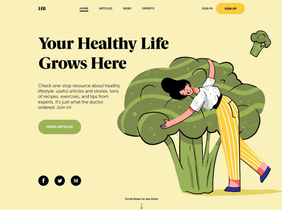Health blog design