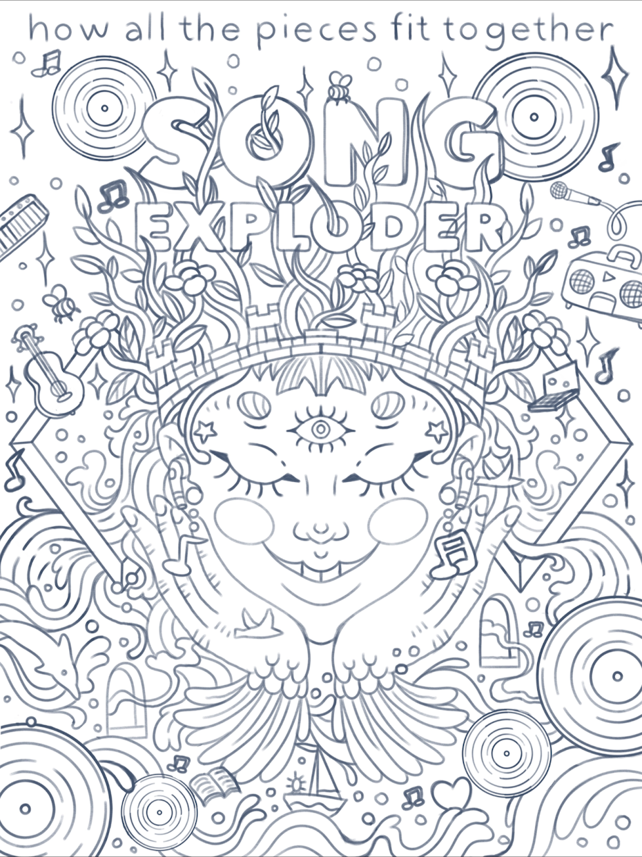 Initial Song Exploder poster concepts by Eliza Osmo