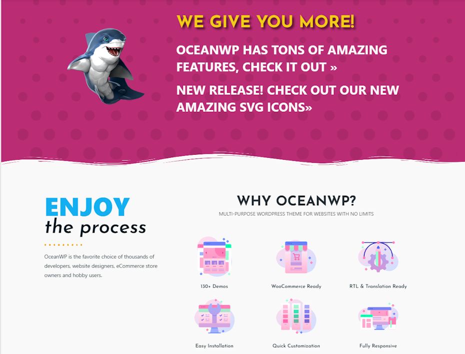 OceanWP screenshot