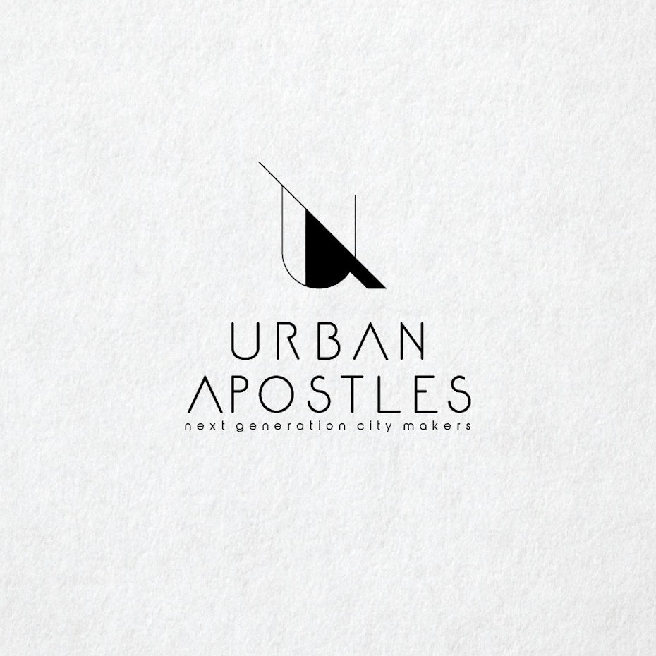 Geometric monogram logo design