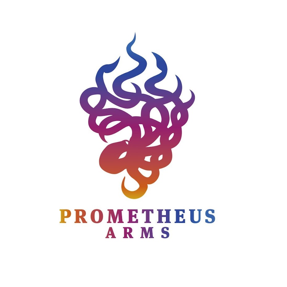 abstract octopus logo in a colorful gradient