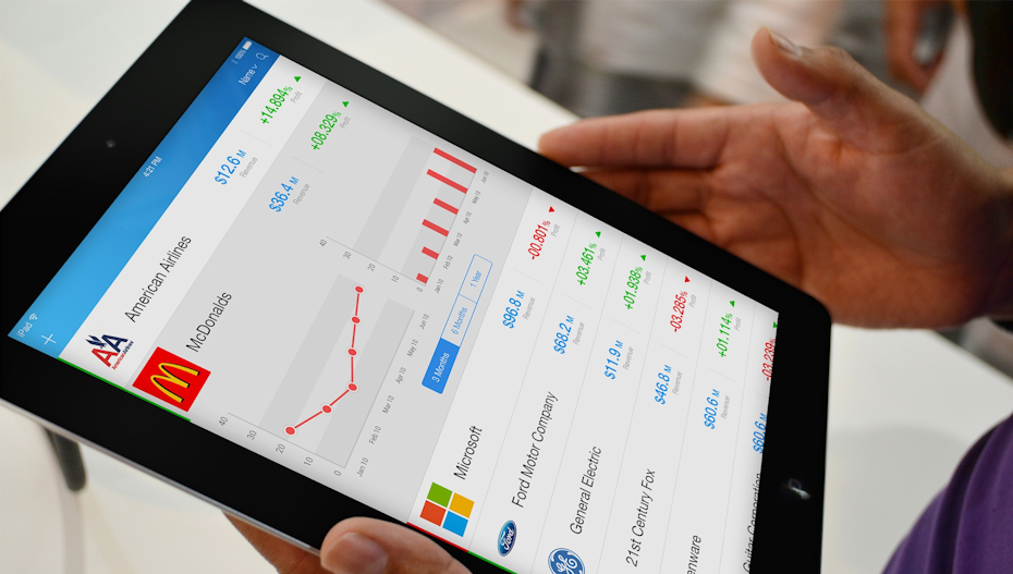 Analyse de site web sur un écran d'iPad