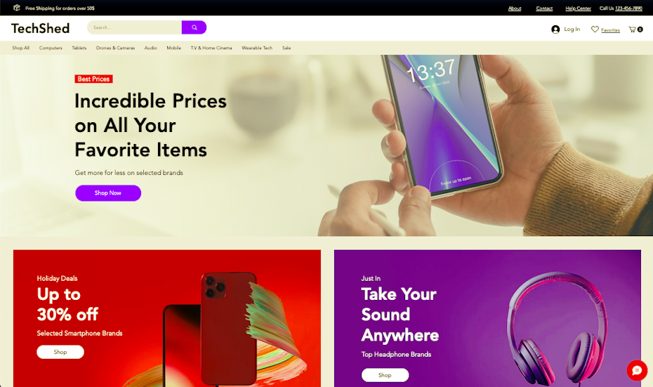 Screenshot of best Wix templates 2021