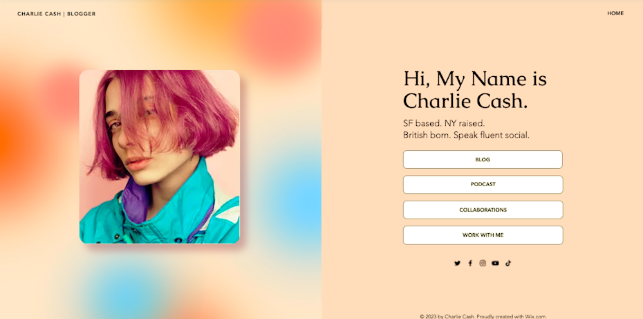 Screenshot of best Wix templates 2021