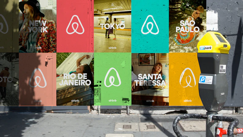 a collage of different women in various places like Rio de Janeiro, Santa Teressa, New York, Tokyo, and Sau Paulo