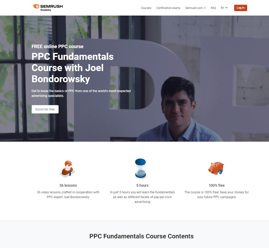 Screenshot of PPC Fundamentals