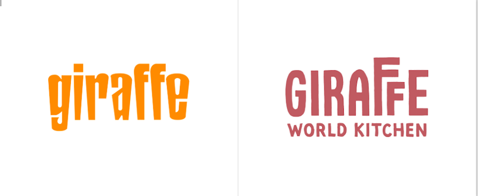 Giraffe restaurant branding