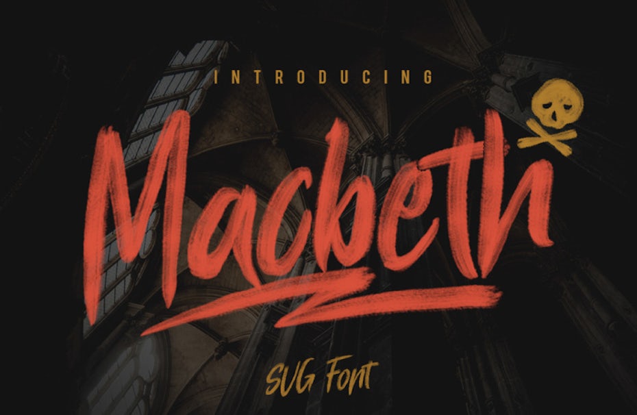 Hand-painted style font design