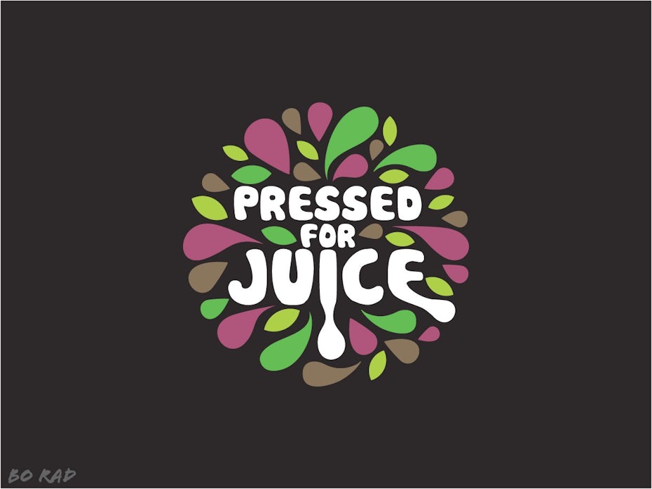 retro style juice logo