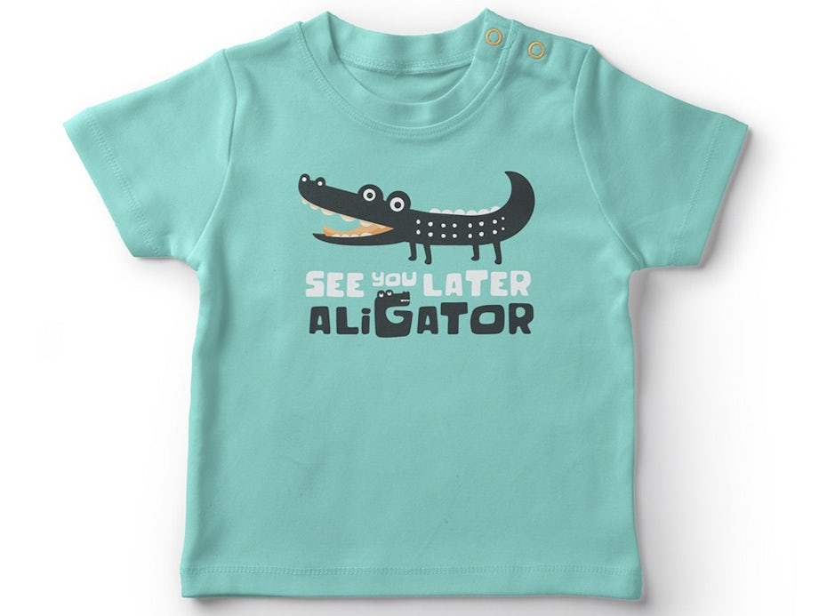 Lettering design for children’s apparel