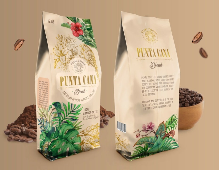 Pearl coffee bag packaging