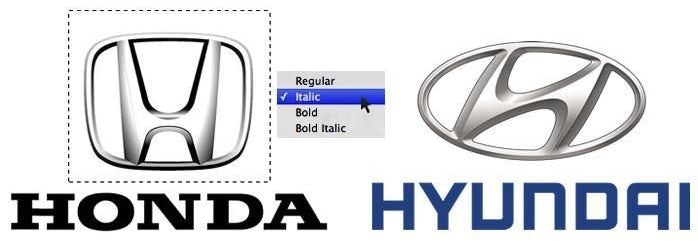 Honda and Hyundai: confusingly similar companies, products, and logos