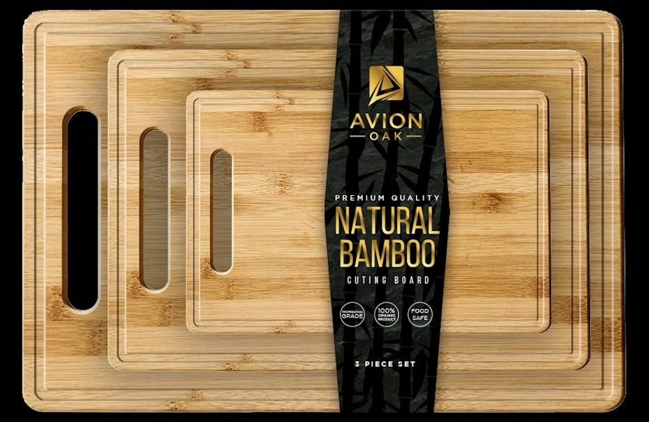 Bamboo chopping board set