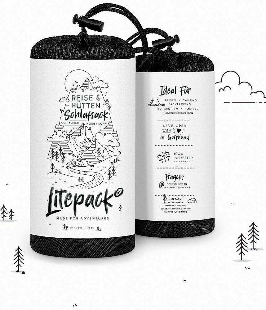 Label design for a tent carrier