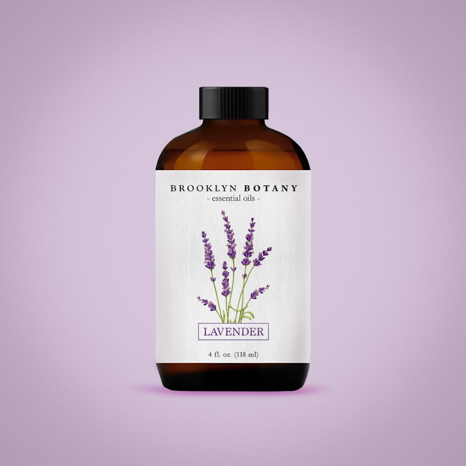 packaging design for lavender oil