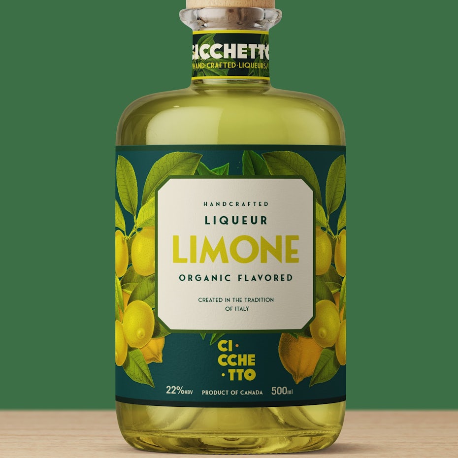 packaging design for lemon liquor