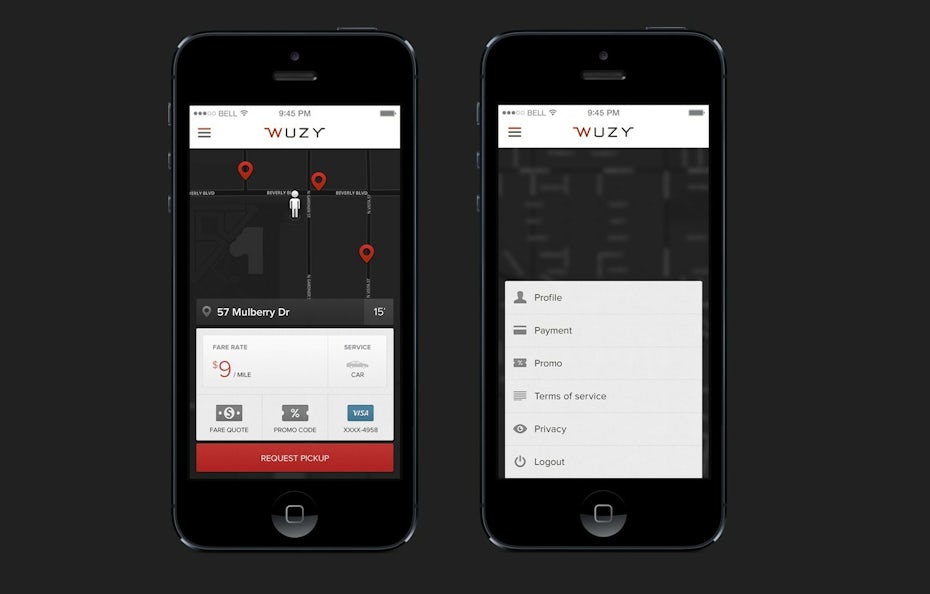 rideshare app design