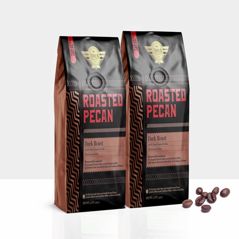 zeppelin coffee packaging design