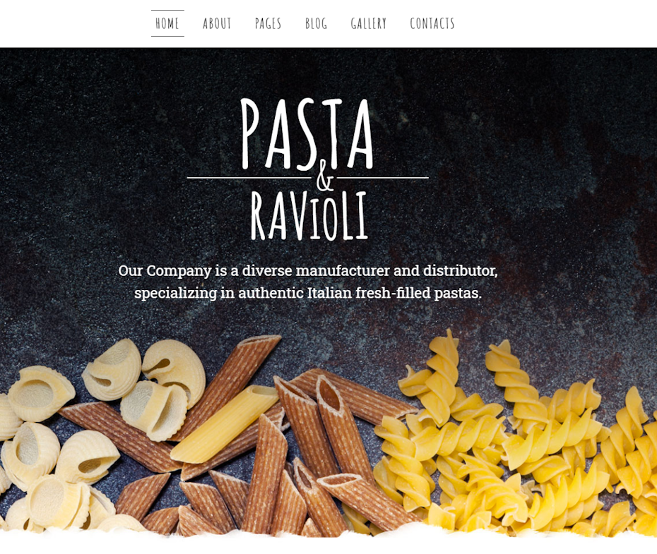 screenshot of Pasta and Ravioli