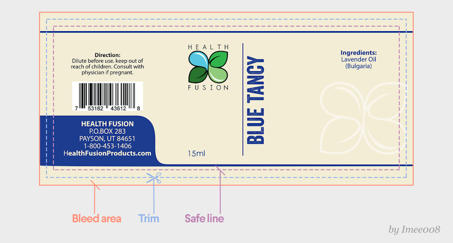 Label design showcasing bleed lines for printing