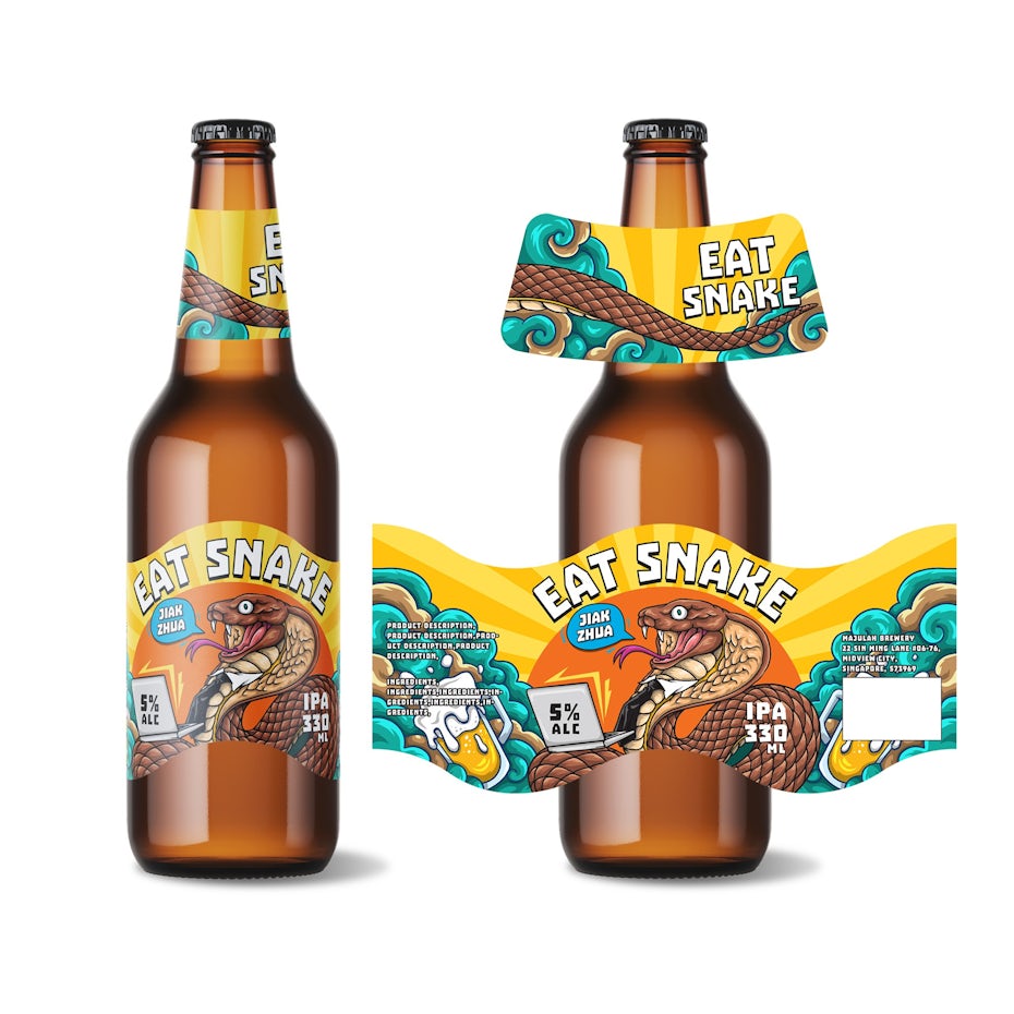 Illustrative beer label design