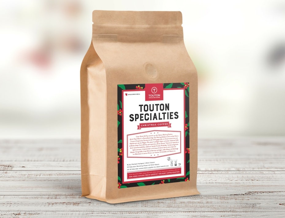touton specialties coffee packaging