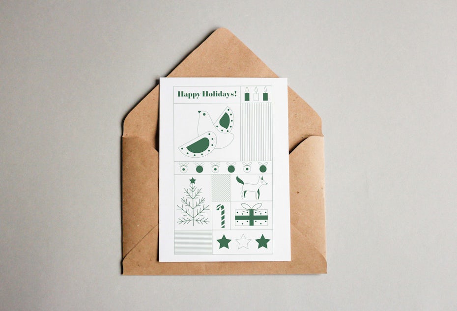 Modern Christmas Card design