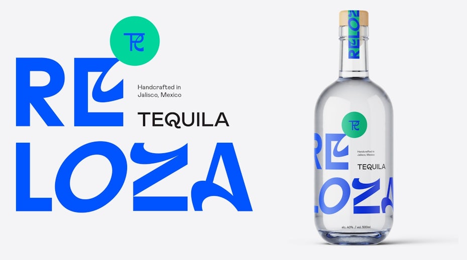 Design d'étiquette pour une bouteille de tequila