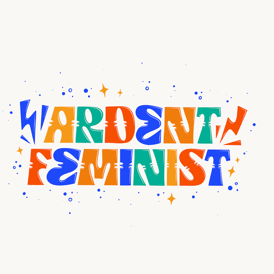 Hand-lettering design for feminist t-shirt