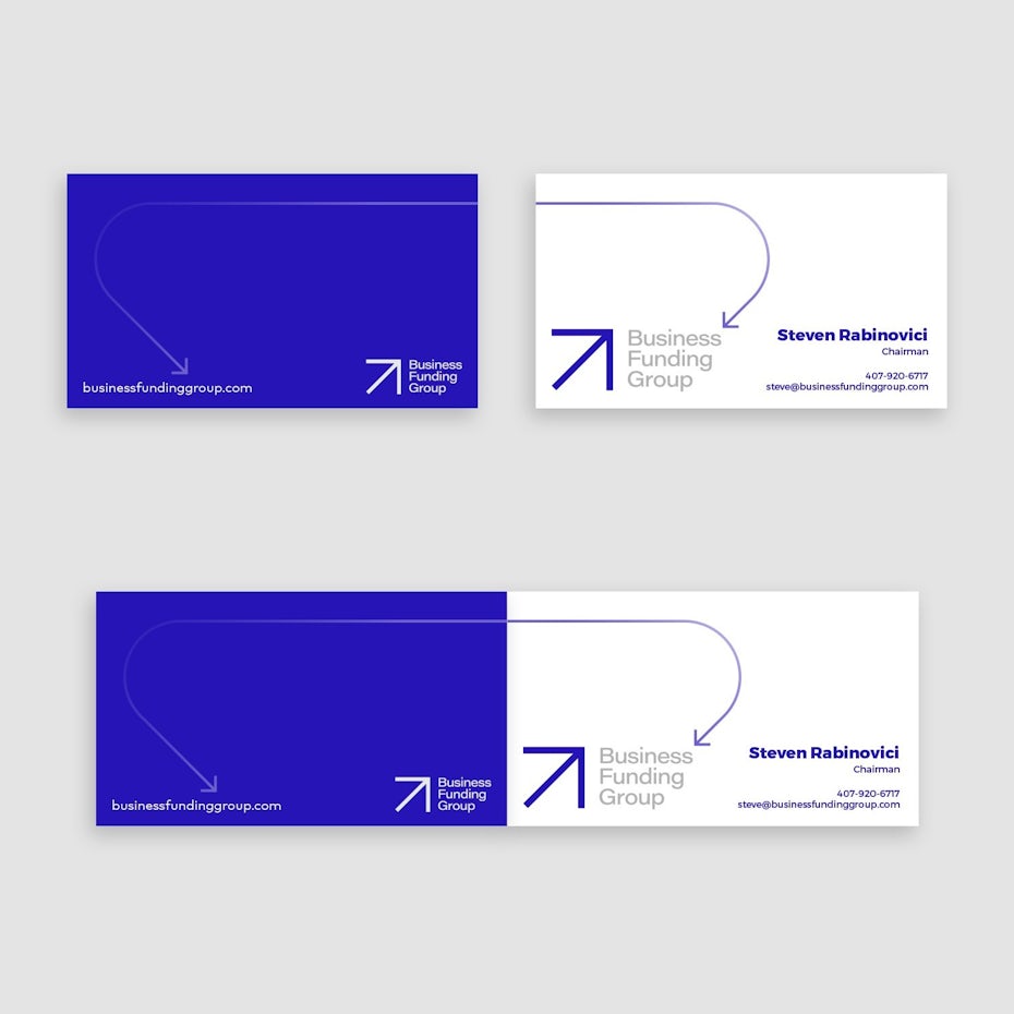 Business card design trends 2022 example