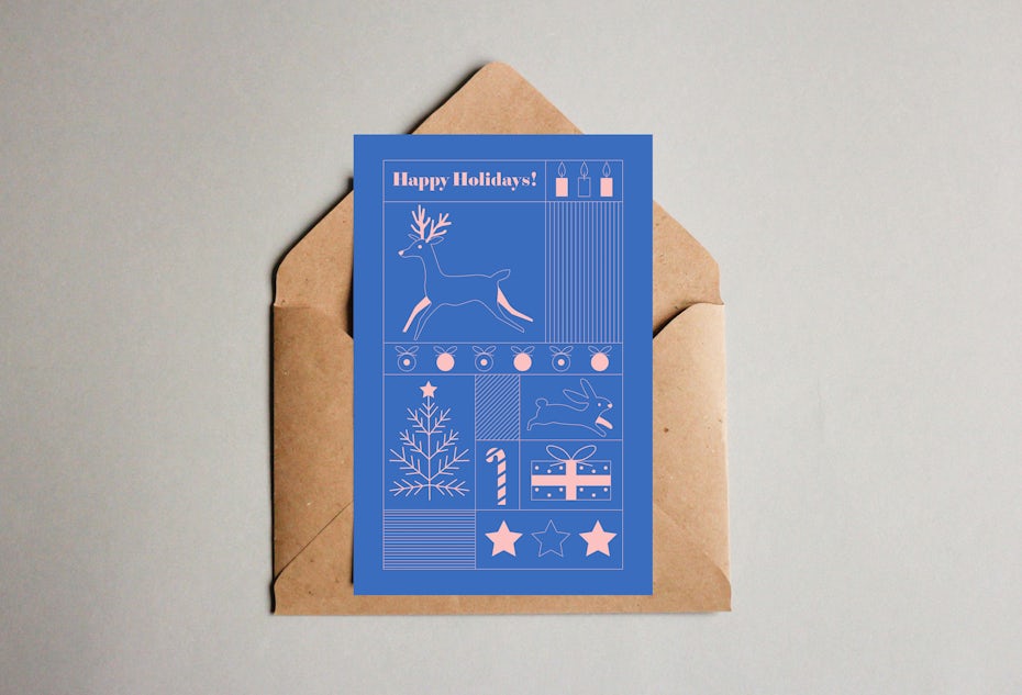 Modern Christmas Card design