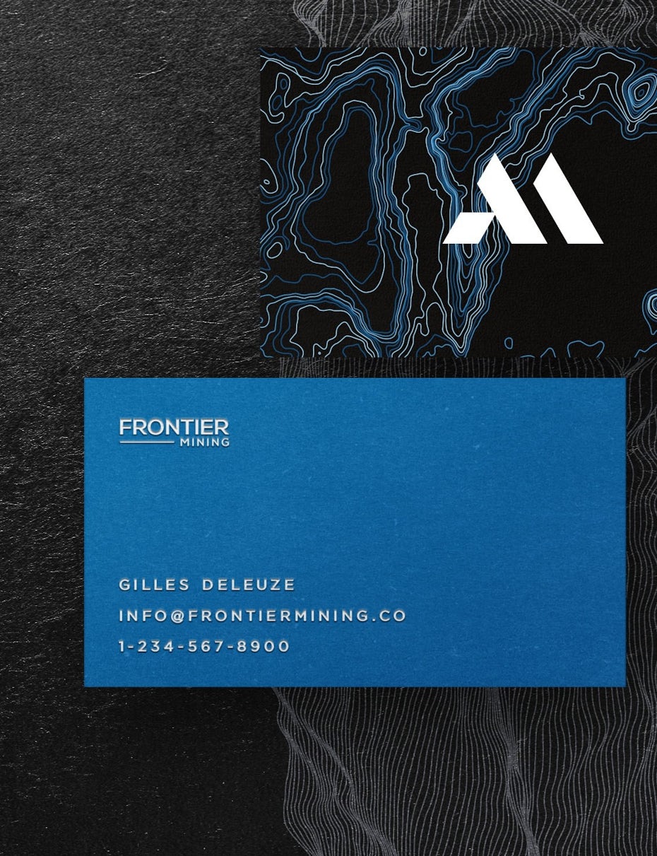 Business card design with parametric pattern