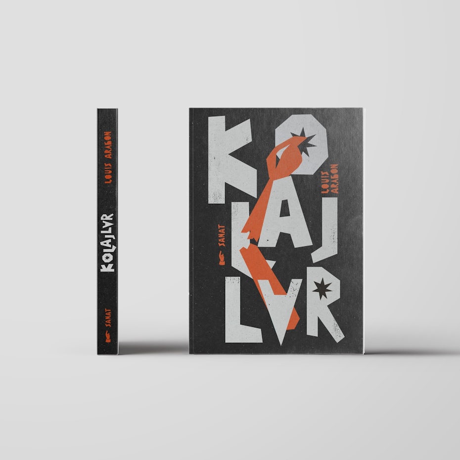 Book cover design with creative hand-lettering