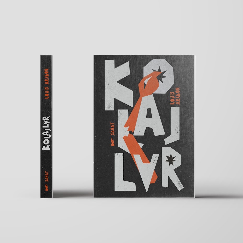 Book cover design with creative hand-lettering