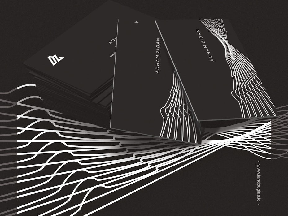 Business card design trends 2022 example