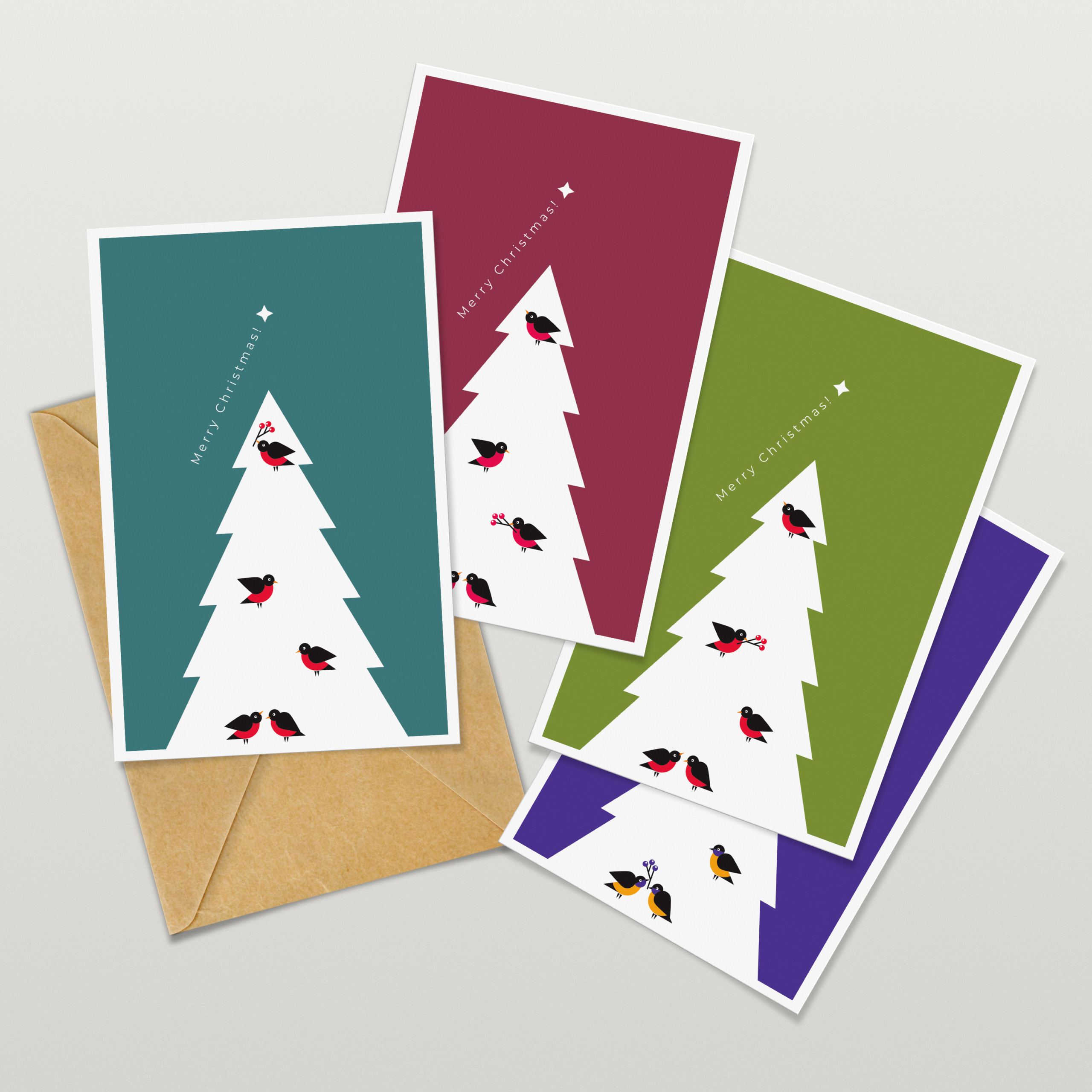 Excellent Quality 'CHILD'S PLAY' 10 CUTE CHRISTMAS CARDS WITH ENVELOPES 