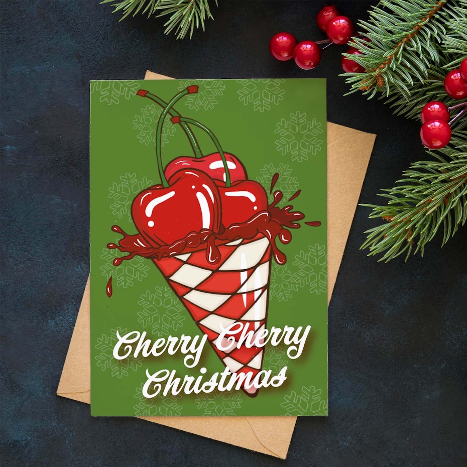 Retro Christmas Card design