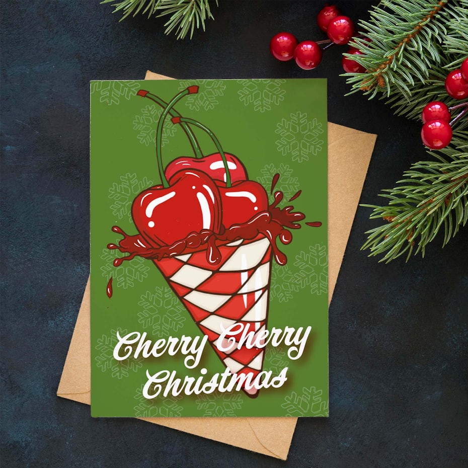 Retro Christmas Card design