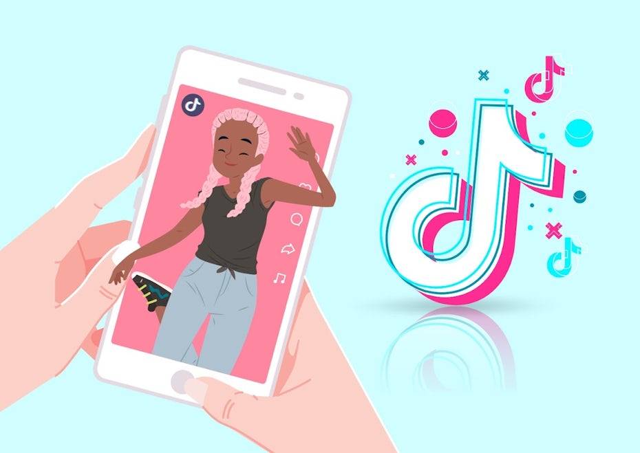 phone screen with a person doing a dance
