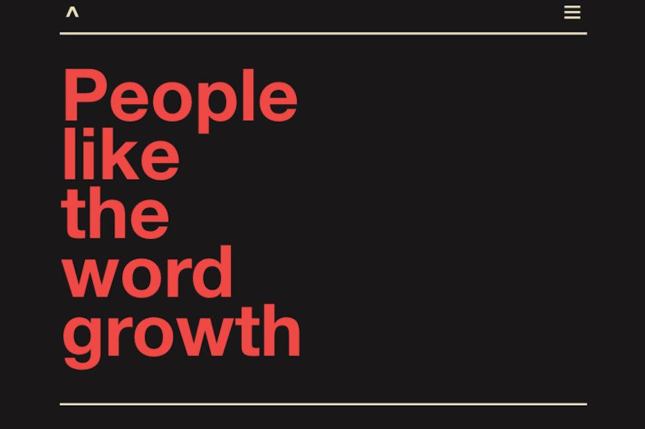 Typography focused hero image for web design