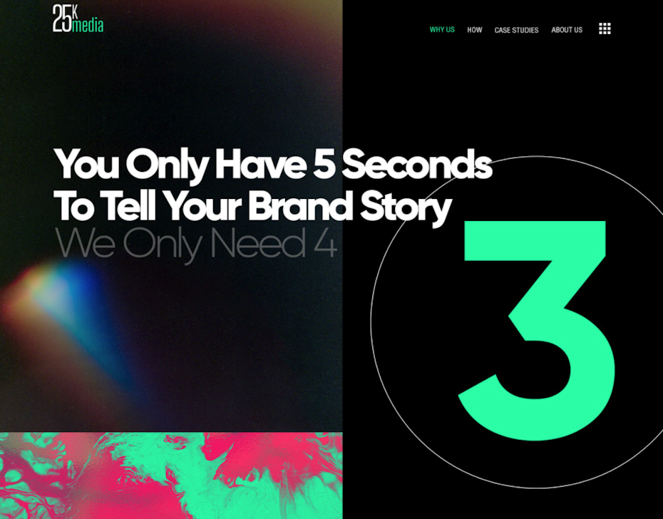 Web design trends: typography focused hero image for web design