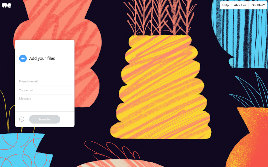 Creative website design with hand-drawn graphics